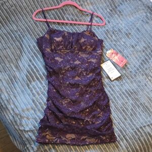 Emerald Sundae Deep Purple Lace Dress